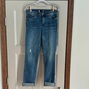 KUT from the Kloth Chrissie Slim Straight Leg Blue Women's Jeans